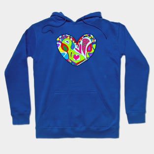 Multi rounded heart Hoodie